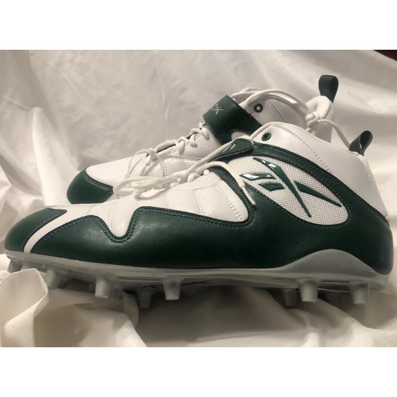 NEW Reebok NFL Football Cleats Green/Wht Size 15 - Picture 3 of 5